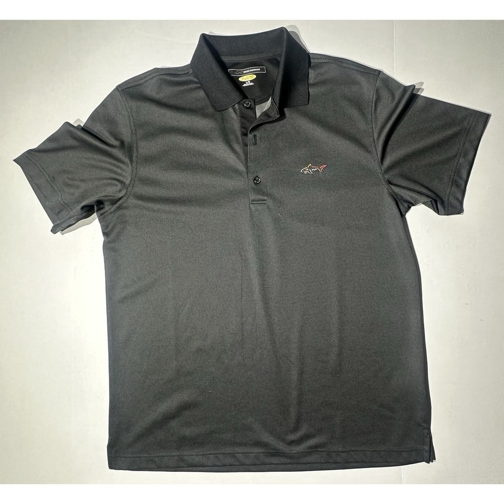 Greg Norman Men's Performance Golf Polo Size Large Black